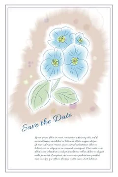 Vector card template for life events Stock Illustration