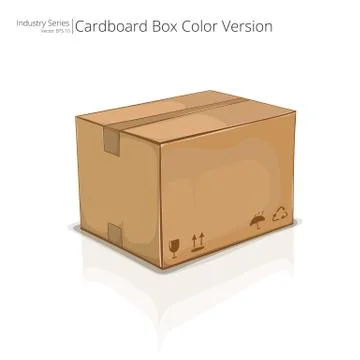 Vector Cardboard Box. Stock Illustration