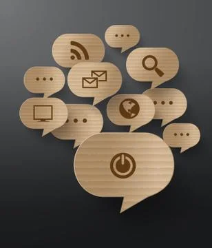 Vector Cardboard Graphics. Stock Illustration