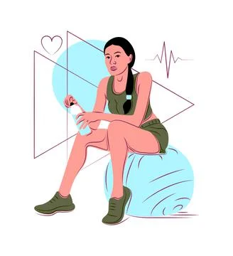 Vector cardio in shadow of sharp lines style Stock Illustration