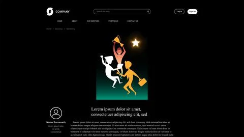 Vector career in gradient style . Editable illustration Stock Illustration