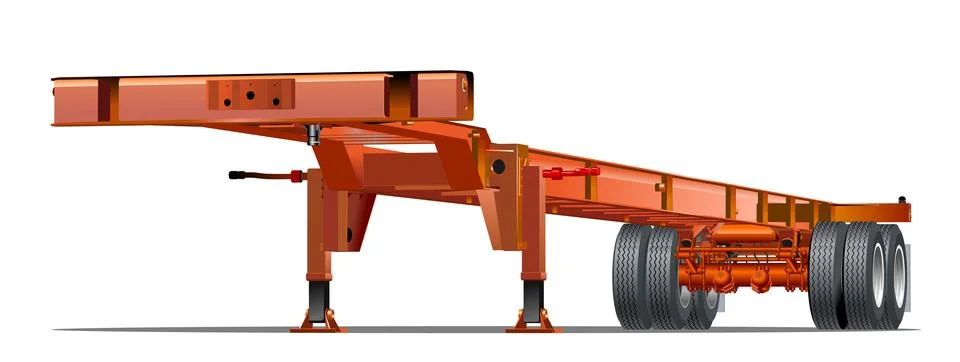Vector Cargo semi trailer Stock Illustration