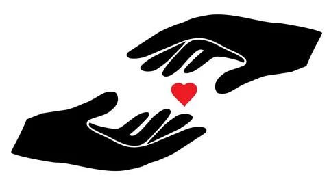 Vector Caring Hands Stock Illustration