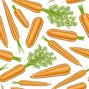 Vector Carrot Seamless Pattern 스톡 일러스트