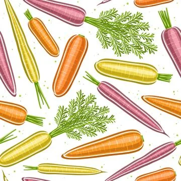 Vector Carrot Seamless Pattern 스톡 일러스트