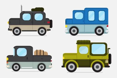 Vector : cars off road . Stock Illustration