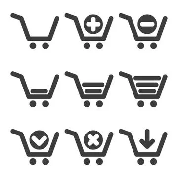 Vector cart icons Stock Illustration