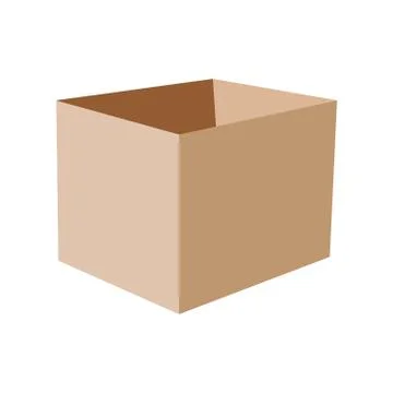 Vector Carton box. Illustrazione stock