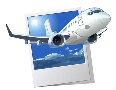 Vector Cartoon Airliner Stock Illustration