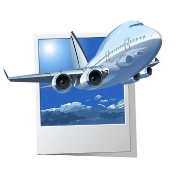 Vector Cartoon Airliner Stock Illustration