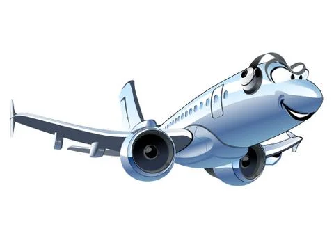 Vector Cartoon Airliner Stock Illustration