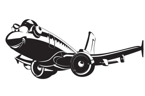 Vector Cartoon Airliner Stock Illustration