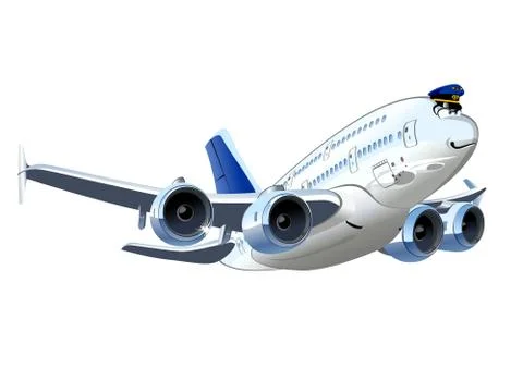Vector Cartoon Airliner Stock Illustration