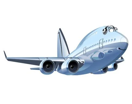 Vector Cartoon Airliner Stock Illustration