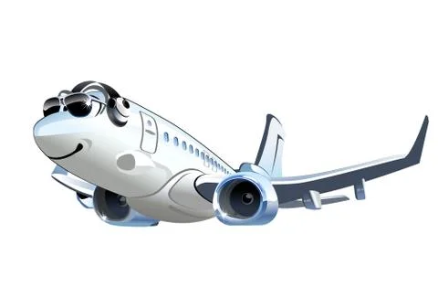 Vector Cartoon Airliner Stock Illustration
