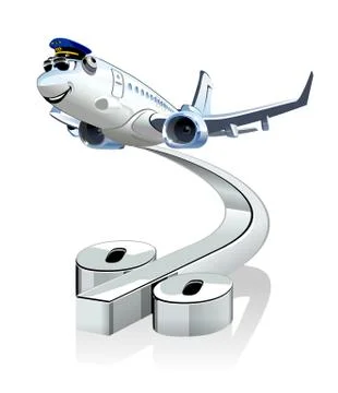 Vector Cartoon Airliner Stock Illustration