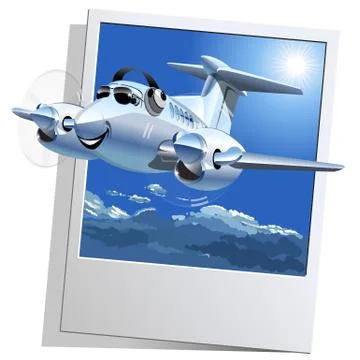 Vector Cartoon Airplane Stock Illustration