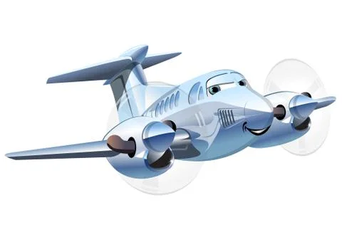 Vector Cartoon Airplane Stock Illustration