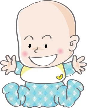 Vector cartoon baby Stock Illustration