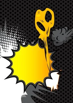 Vector cartoon background, colorful super comic book backdrop. Retro comics.. Stock Illustration