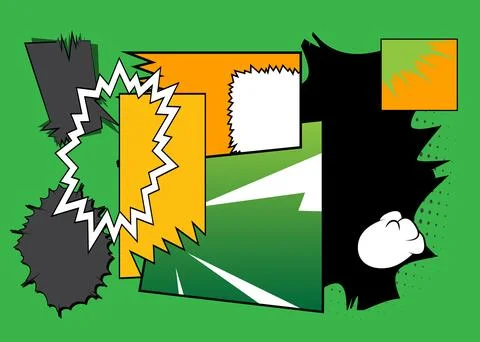 Vector cartoon background, colorful super comic book backdrop. Retro comics.. Stock-Illustration