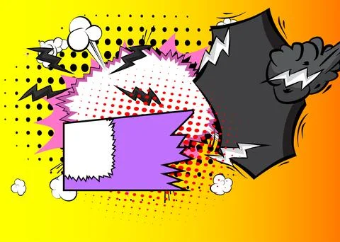 Vector cartoon background, colorful super comic book backdrop. Retro comics.. Stock-Illustration