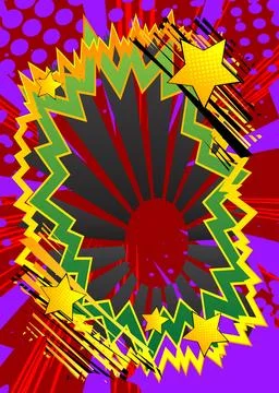 Vector cartoon background, colorful super comic book backdrop. Retro comics.. Stock Illustration