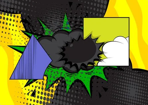 Vector cartoon background, colorful super comic book backdrop. Retro comics.. Illustrazione stock