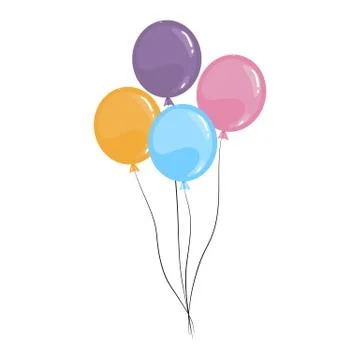 Vector cartoon balloons isolated on a white background. Stock Illustration