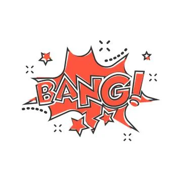 Vector cartoon bang comic sound effects icon in comic style. Sound bubble spe Illustrazione stock