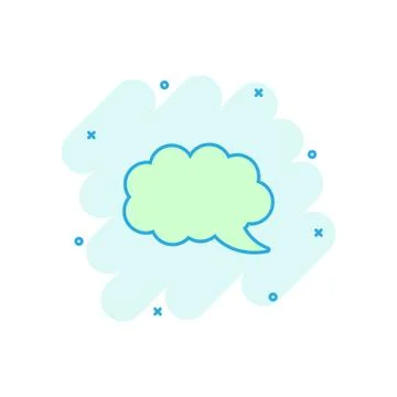 Vector cartoon blank empty speech bubble icon in comic style. Dialogue box il Illustrazione stock