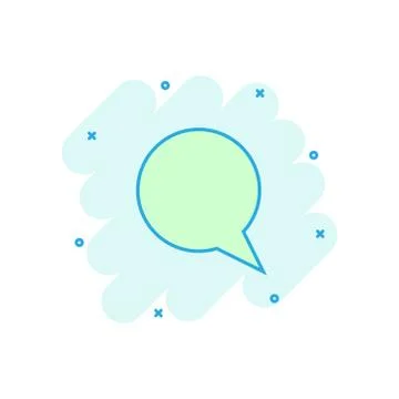 Vector cartoon blank empty speech bubble icon in comic style. Dialogue box il Illustrazione stock