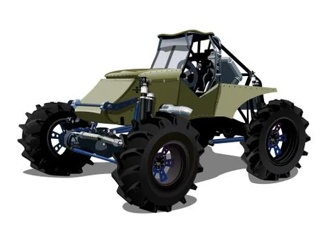 Vector Cartoon buggy Stock Illustration