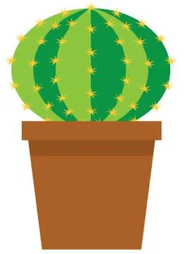 Vector Cartoon Cactus Stock Illustration