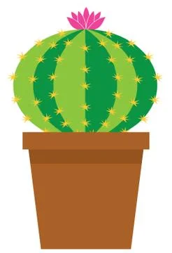 Vector Cartoon Cactus Stock Illustration