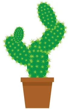Vector Cartoon Cactus Stock Illustration