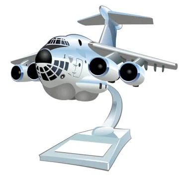Vector Cartoon Cargo Airplane Stock Illustration