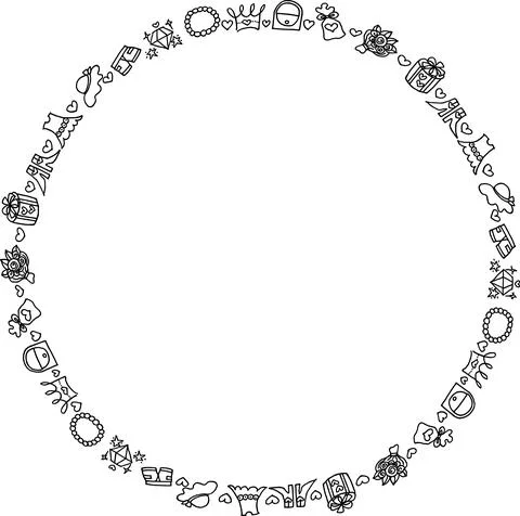 Vector cartoon Christmas border frame Illustrazione stock