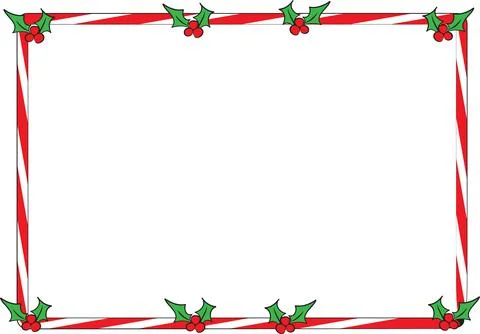Vector cartoon Christmas border frame card background Stock Illustration
