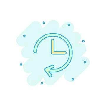 Vector cartoon clock timer icon in comic style. Watch sign illustration picto Stockillustratie