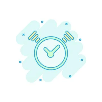 Vector cartoon clock timer icon in comic style. Time alarm concept illustrati Stockillustratie