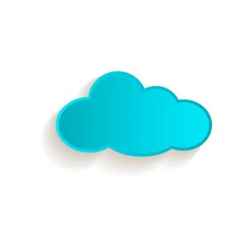 Vector cartoon cloud icon symbol isolated Stock Illustration