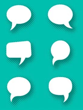 Vector cartoon comic speech bubbles Illustrazione stock