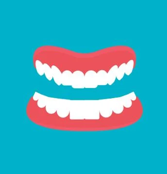 Vector cartoon Dental technology false teeth Stock-Illustration