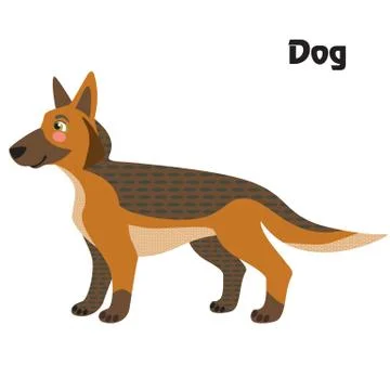 Vector cartoon dog Stock Illustration