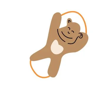 Vector cartoon dog monkey toy 스톡 일러스트