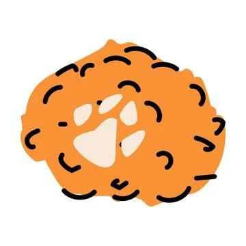 Vector cartoon dog round ball toy 스톡 일러스트