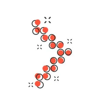 Vector cartoon dotted arrow icon in comic style. Dot arrow sign illustration  Stock Illustration
