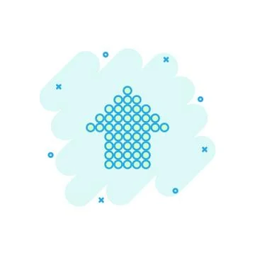 Vector cartoon dotted arrow icon in comic style. Dot arrow sign illustration  Stock Illustration