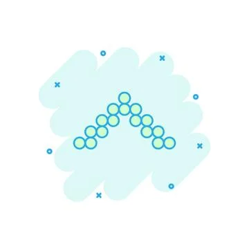 Vector cartoon dotted arrow icon in comic style. Dot arrow sign illustration  Stock Illustration